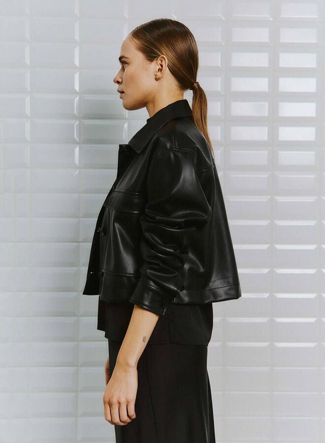 Withblack Leren Jasje WBLBJORK 00001181 - Black