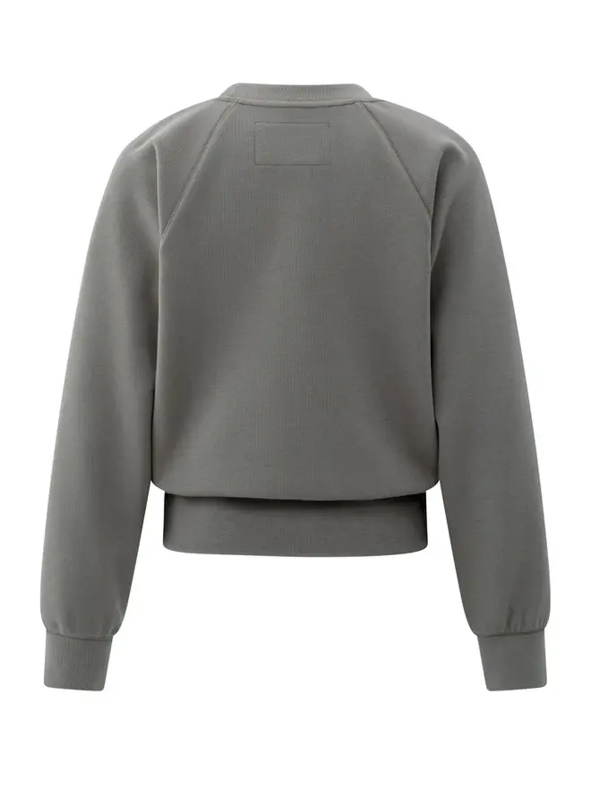 YAYA Sweater Met Ribstructuur 01-109099-510 - 80307 Dark Night Grey