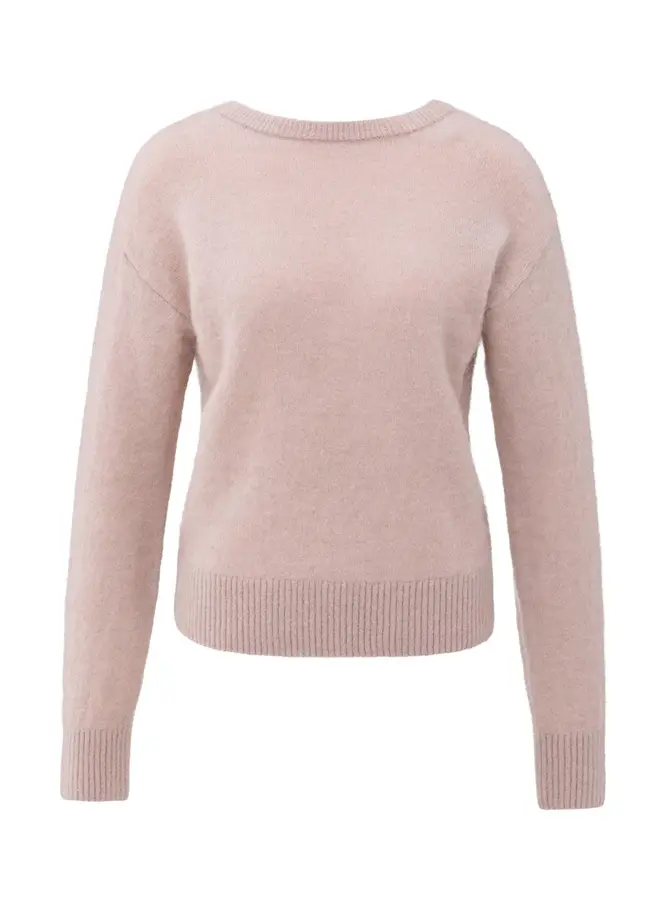YAYA Zachte Trui Met V-Rug 01-000507-510 - 61509 Shadow Gray Pink