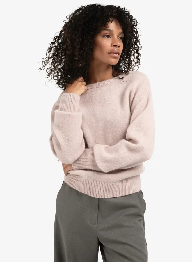 YAYA Zachte Trui Met V-Rug 01-000507-510 - 61509 Shadow Gray Pink