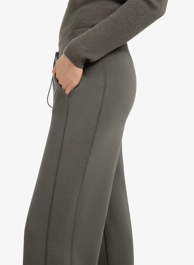 YAYA Broek Met Ribstructuur 01-309228-510 - 80307 Dark Night Grey