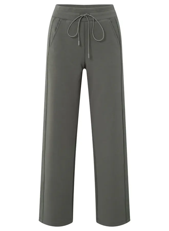 YAYA Broek Met Ribstructuur 01-309228-510 - 80307 Dark Night Grey