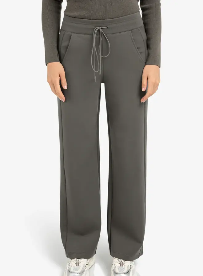 YAYA Broek Met Ribstructuur 01-309228-510 - 80307 Dark Night Grey