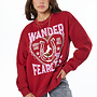 My Jewellery Sweater "Wander Fearless" MJ14363-0275 - Donkerrood
