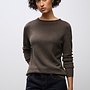 Street one QR_Rolled Edge Collar Sweater - 17142 Dark Nomad Brown Mel