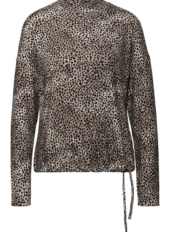 Street one Longsleeve Top LTD QR Printed Soft Turtle Nec - 36871 Sanded Beige