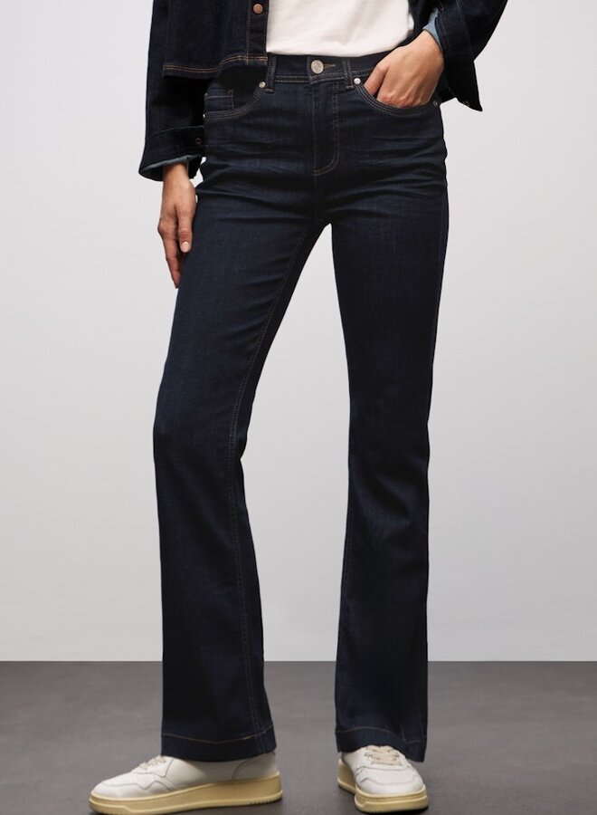 Street One Flared Jeans 379522 - 17233 Rinsed Dark Blue