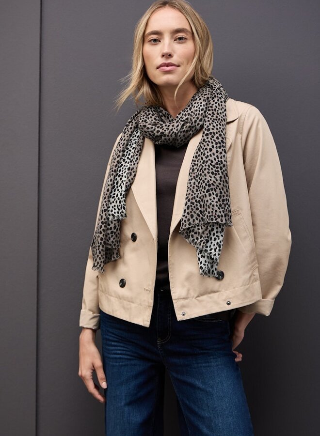 Sjaal Printed Modal Longscarf - 36871 Sanded Beige