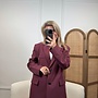 Turquoise By Daan Blazer met Paspelzakje W24737-25 - Framboos