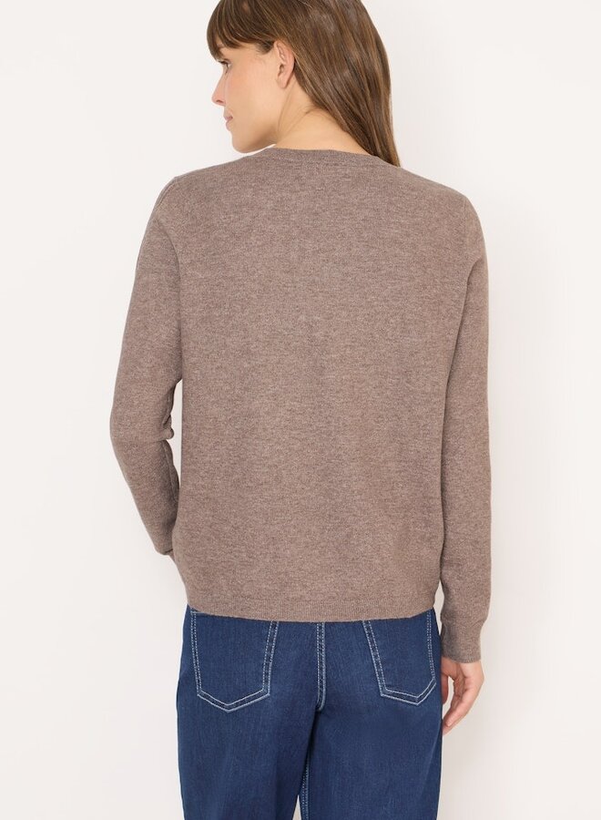 Cecil Trui V-Neck B303545 - 17189 Chocolate Mousse Melange