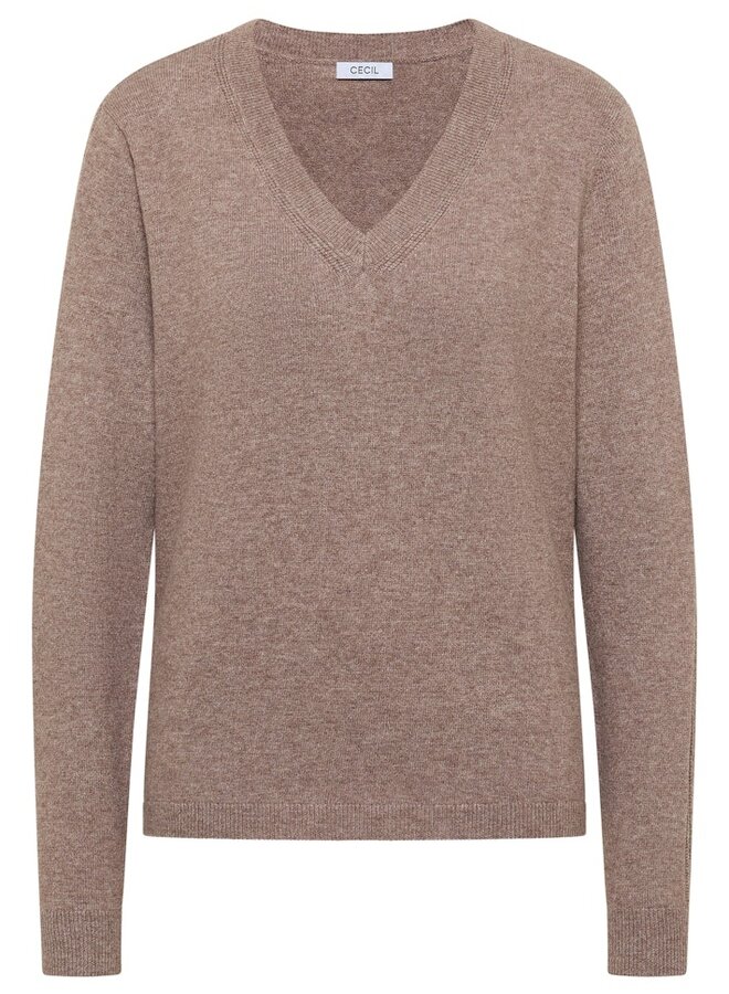 Cecil Trui V-Neck B303545 - 17189 Chocolate Mousse Melange