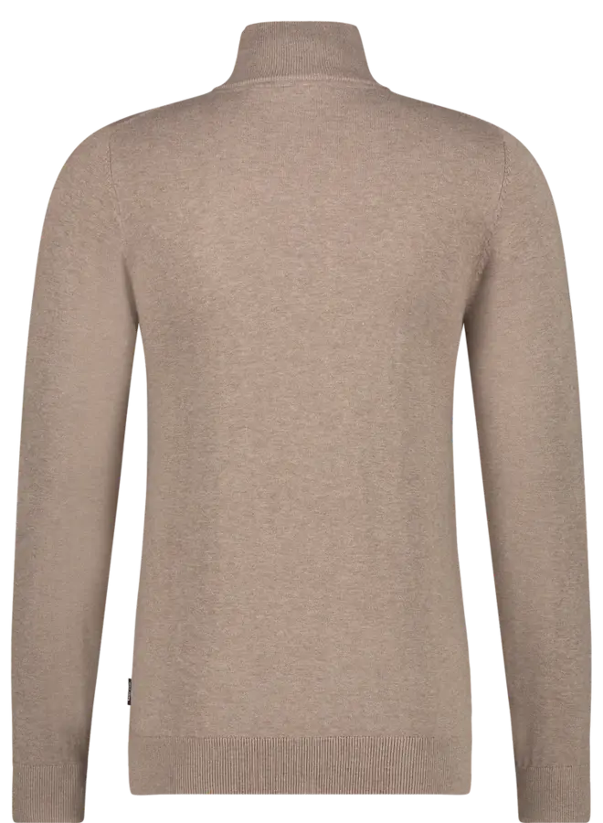 SAINT STEVE Half-Zip Trui CAS 19480 - Taupe Melange