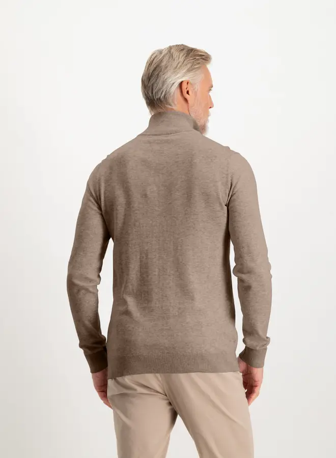 SAINT STEVE Half-Zip Trui CAS 19480 - Taupe Melange