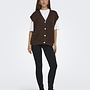 Only Gebreid Gilet ONLAZU 15357220 - Seal Brown
