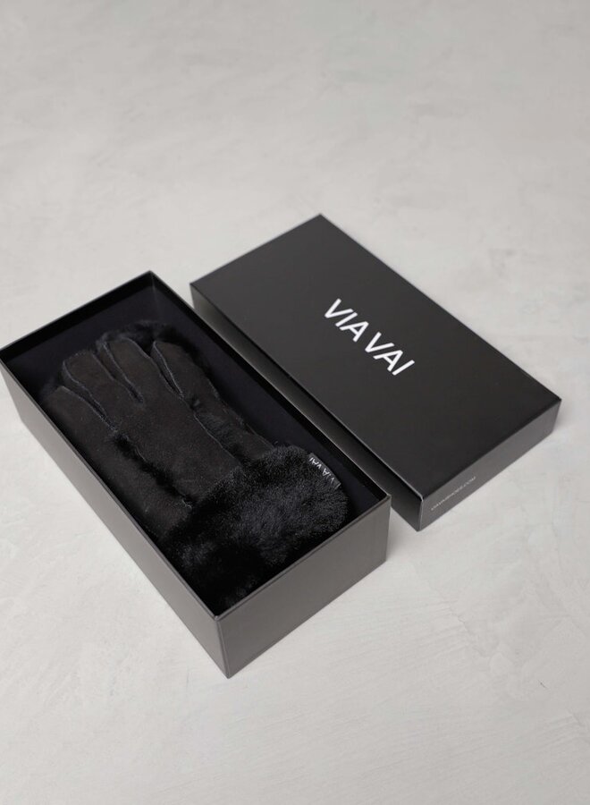 Via Vai Handschoenen Odile Zayn 8888201 - 901 Suede Black