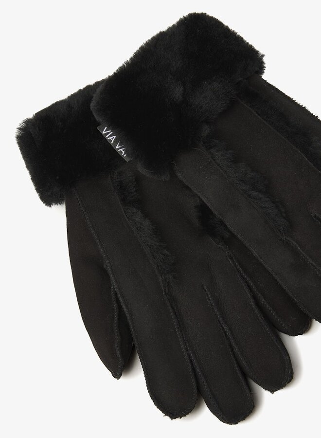 Via Vai Handschoenen Odile Zayn 8888201 - 901 Suede Black