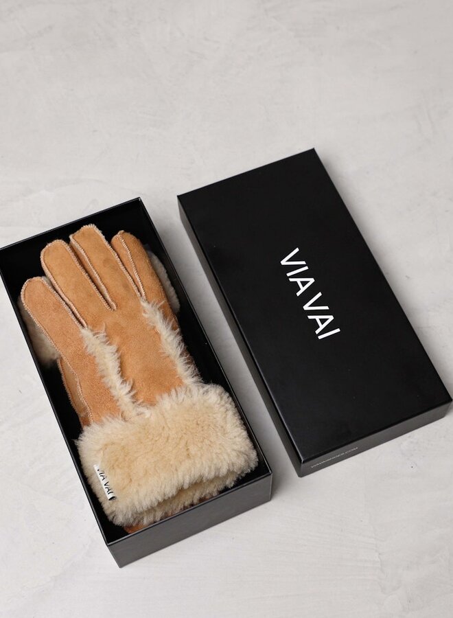 Via Vai Handschoenen Odile Zayn 8888201 - 308 Suede Cognac