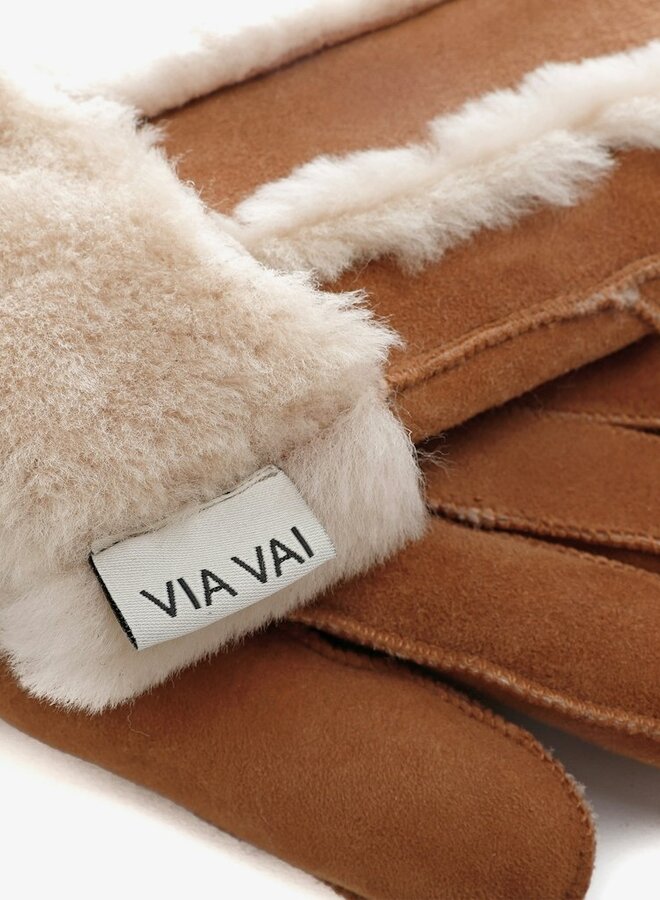 Via Vai Handschoenen Odile Zayn 8888201 - 308 Suede Cognac