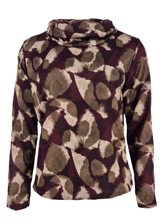 FOS Fashion Trui Met Col 7633 Nico - 605 Bordeaux