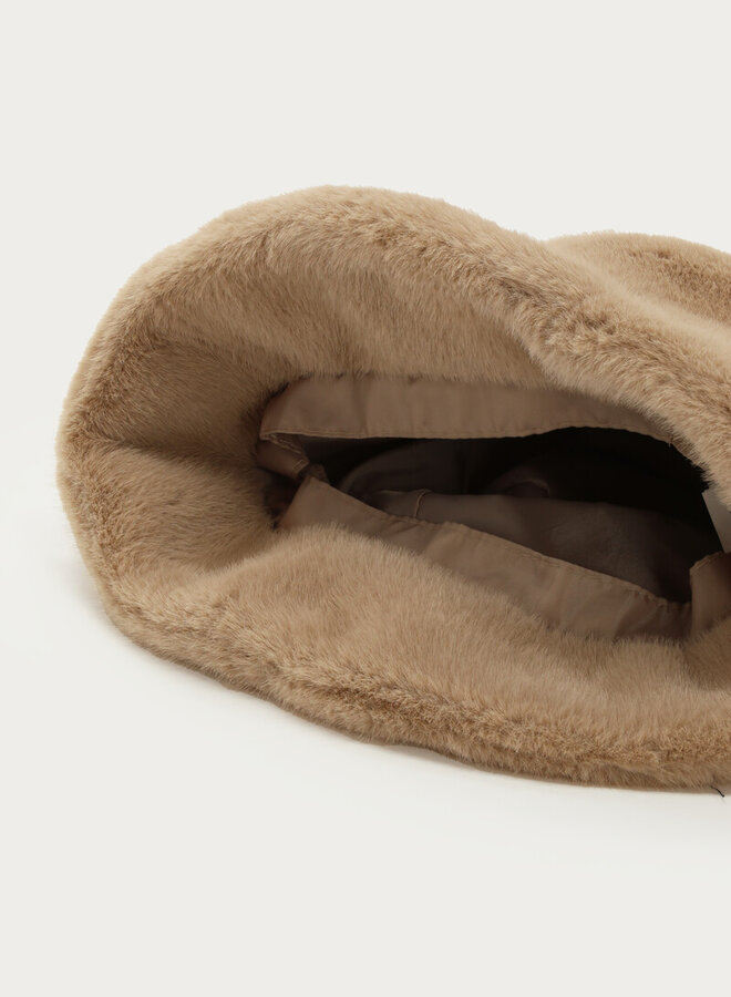 My Jewellery Bucket hoed faux fur MJ144560110 - Beige