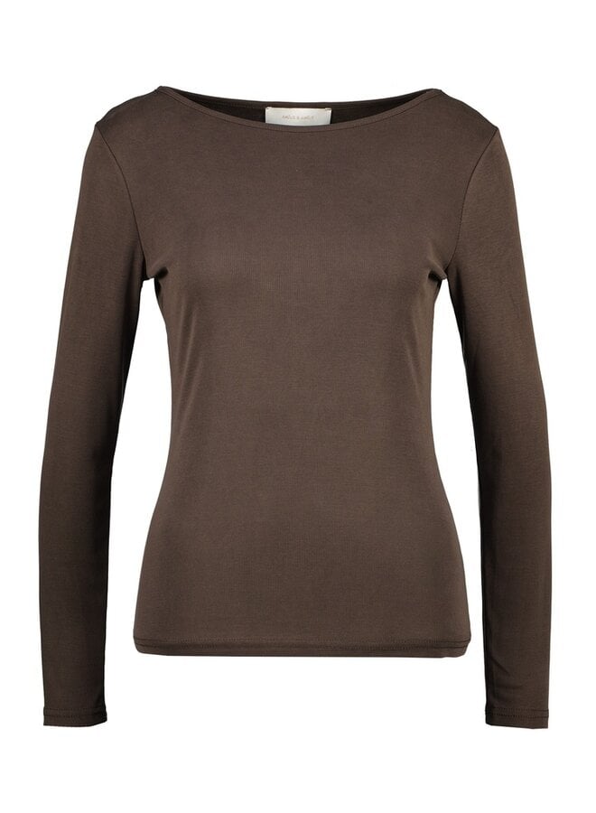 Amélie & Amélie T-shirt Longsleeve Granada B510 - Choco