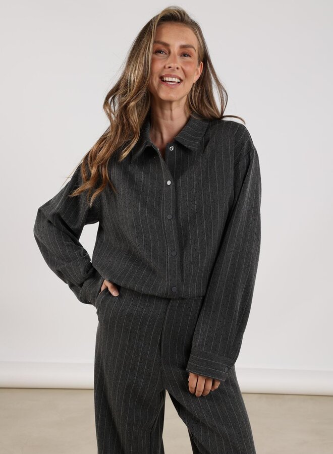 NUKUS Blouse Newport Stripe NKF02067 - 23 Antracite