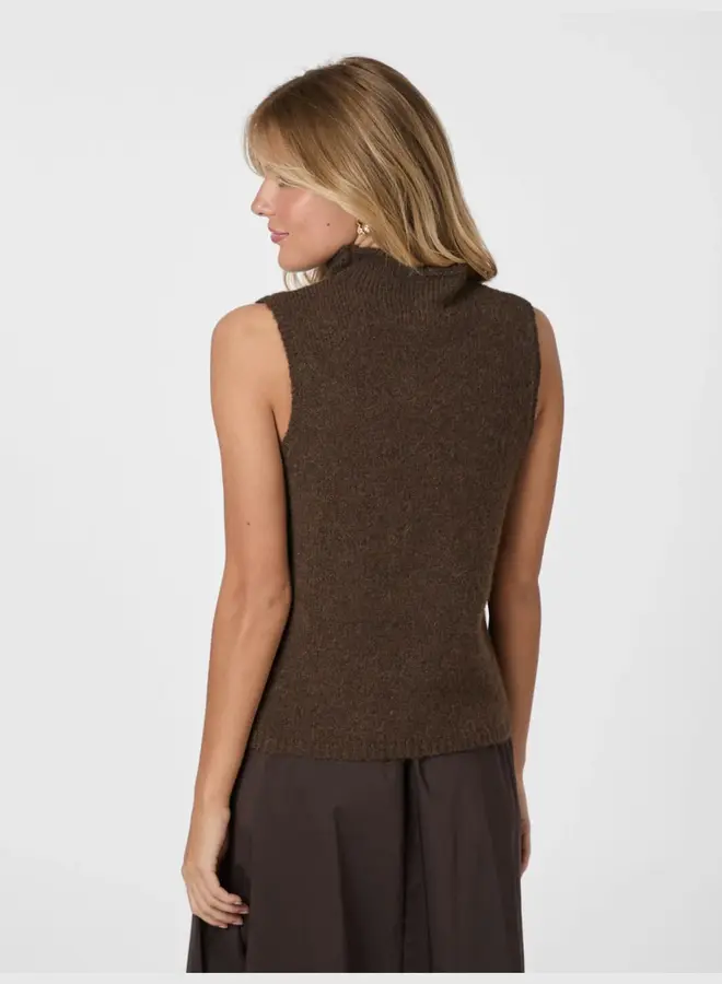 Neo Noir Gebreide Top 161753 Odelia - 205 Brown Melange