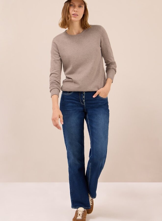 Trui NOS Basic Roundneck - 16836 Toffee Cream Melange