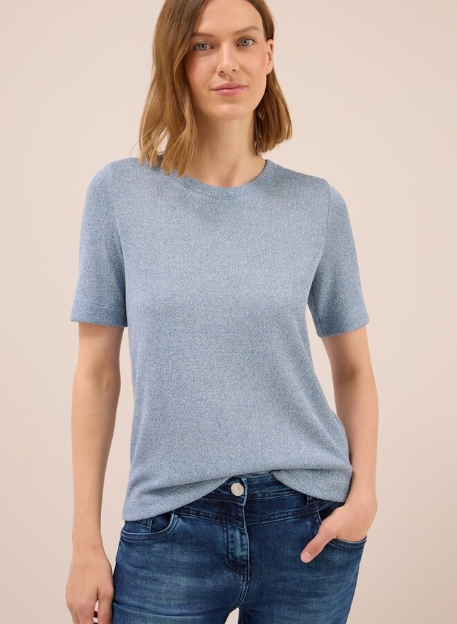 Cecil T-shirt TOS Light Knit - 17292 Light Sky Blue