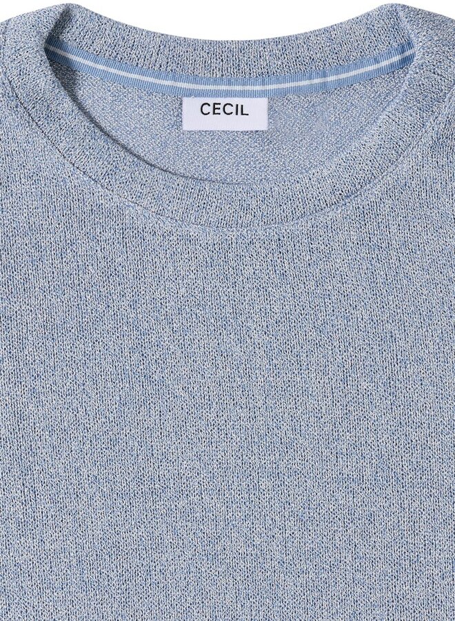 Cecil T-shirt TOS Light Knit - 17292 Light Sky Blue