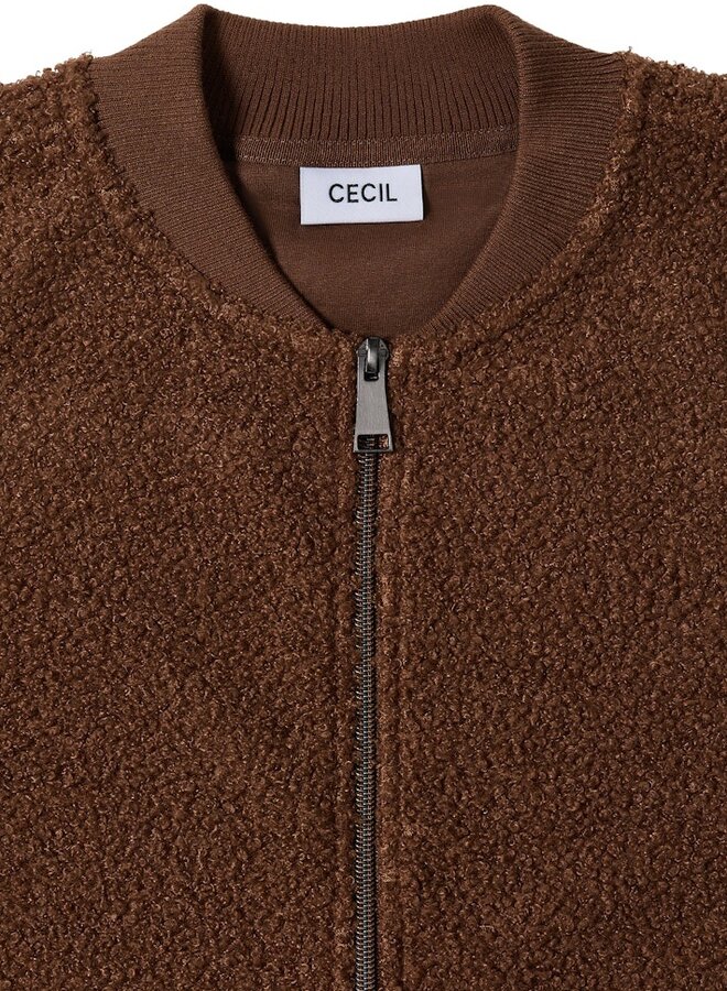 Cecil Teddy Jasje T-Shirtjacket - 17113 Mocha Caramel
