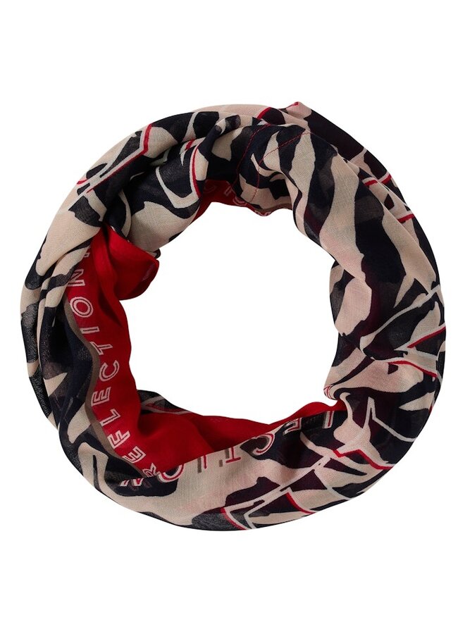 Cecil Sjaal Print Loop - 36953 Fiery Red