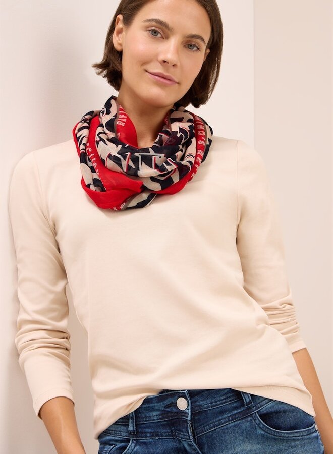 Sjaal Print Loop - 36953 Fiery Red