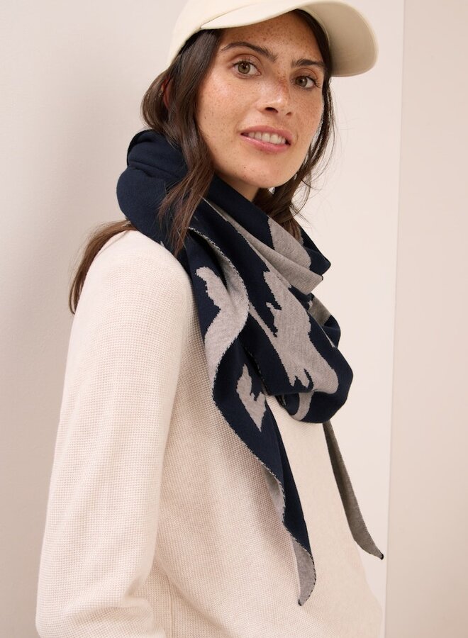 Cecil Sjaal Knit Triangle Cloth - 26831  Urban Dark Blue