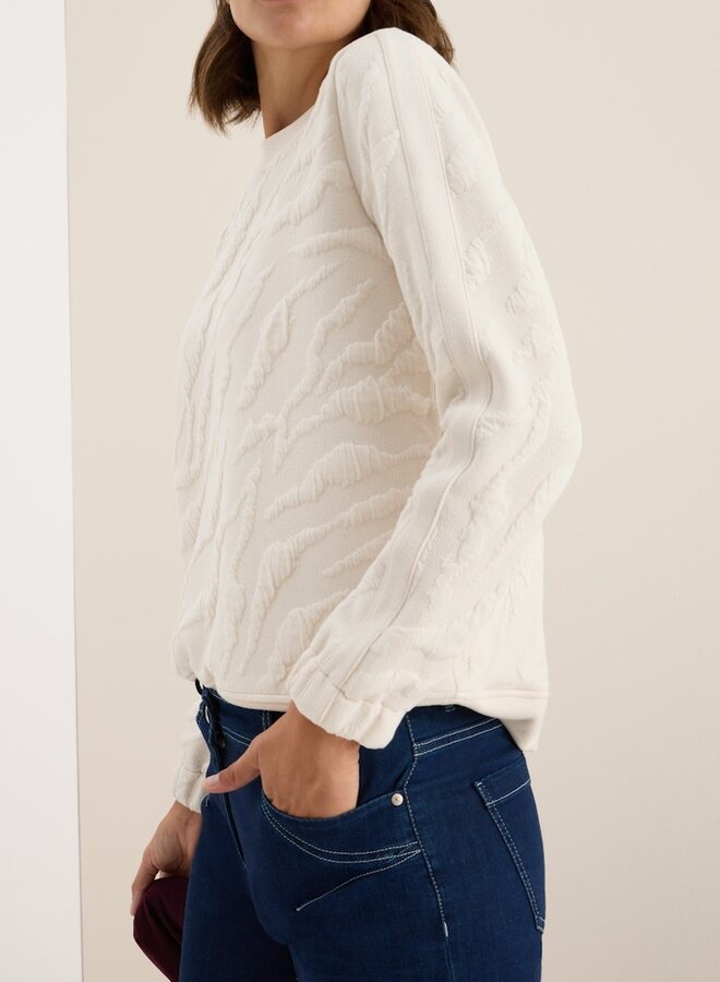 Cecil Sweater Zebra AOP - 16767 Light Beige