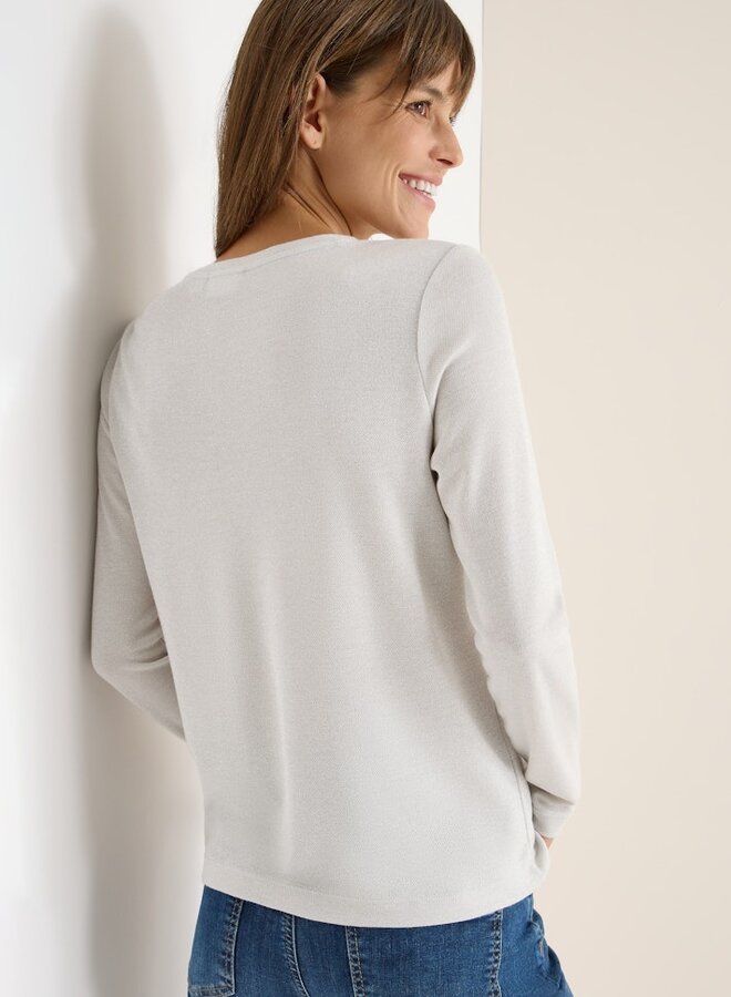 Cecil Longsleeve Glitter B323816 -17089 Light Greige