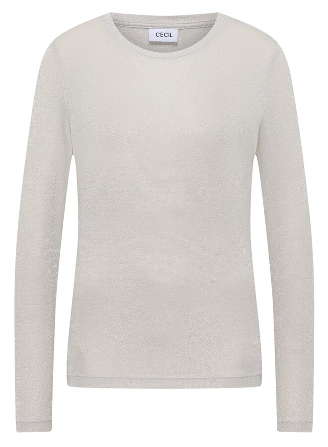 Cecil Longsleeve Glitter B323816 -17089 Light Greige