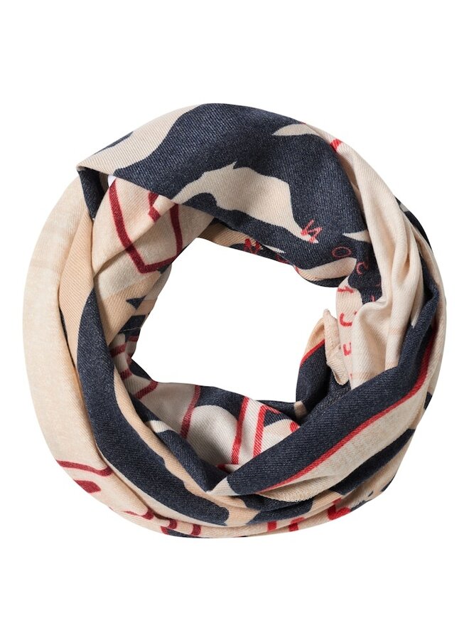 Cecil Cozy Print Sjaal B572903- 36953 Fiery Red