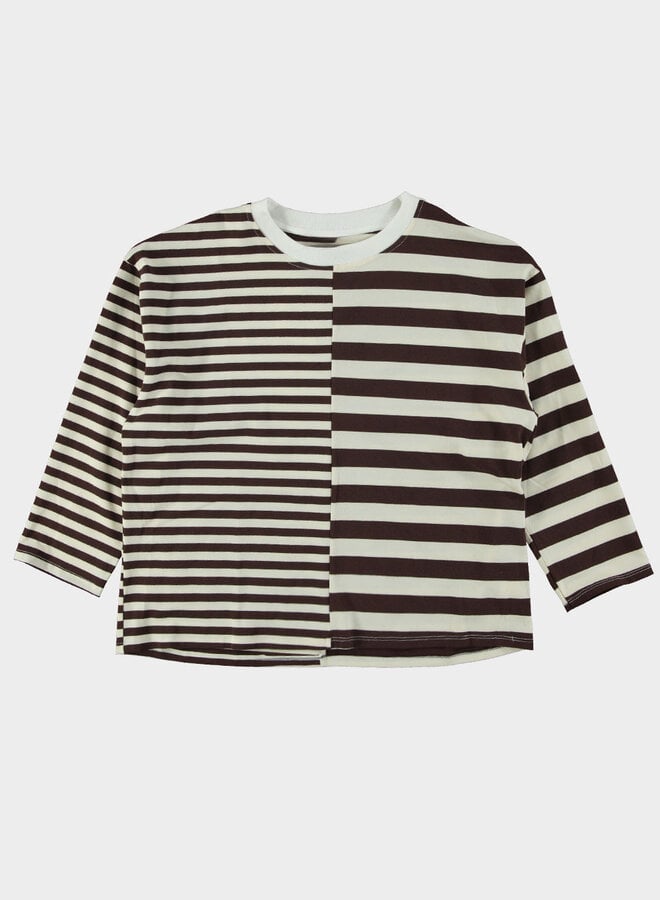 Turquoise By Daan 13423 Longsleeve Streep - Bruin