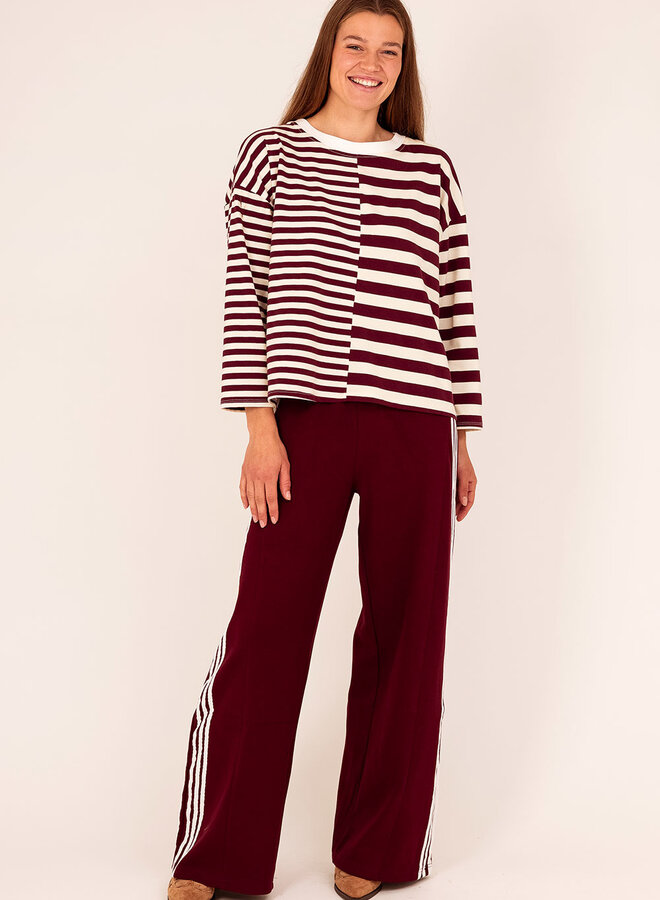 Longsleeve 13423 Streep - Bordeaux