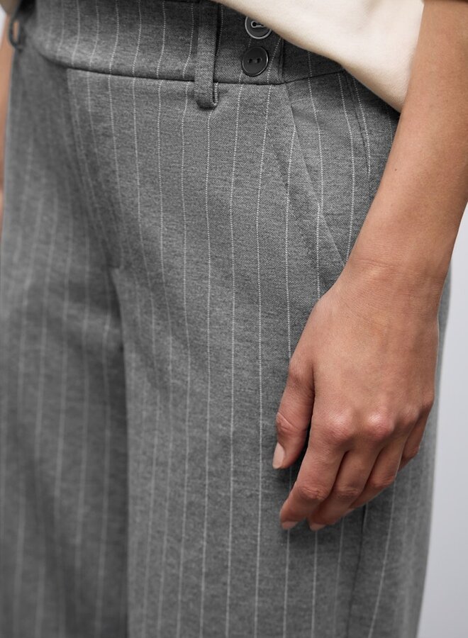 Street One Broek Pinstripe A380137 - 27469 Dark Pelican Grey Melange