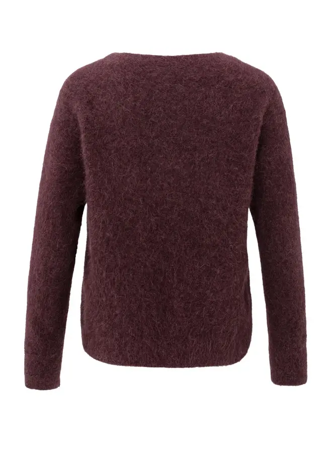 YAYA Zachte Trui Met V-Hals 01-000536-511 - 91619 Fudge Purple