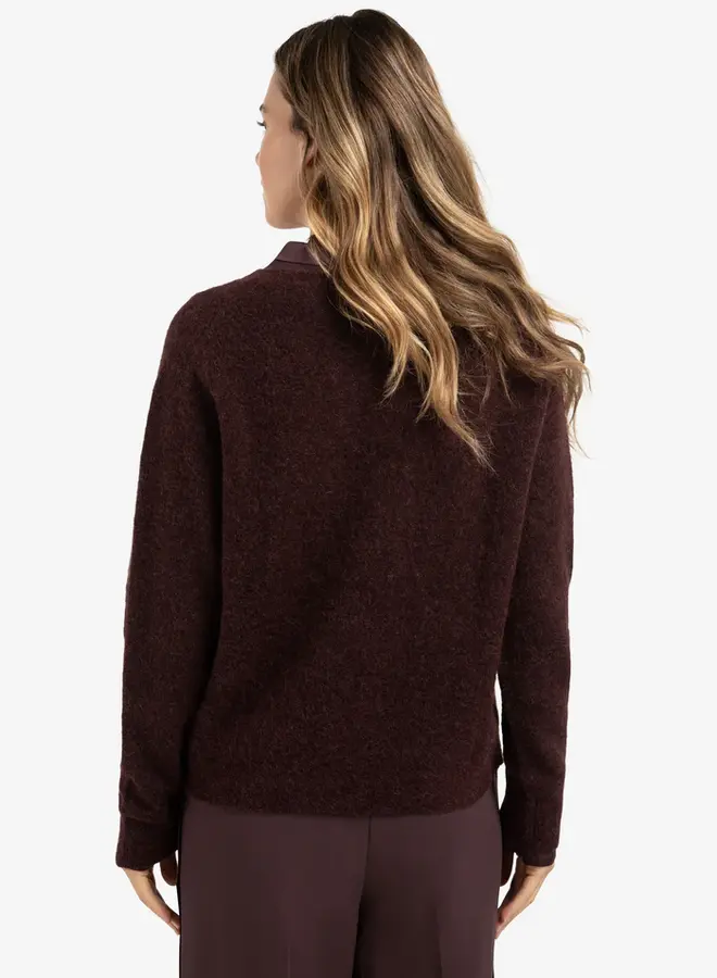 YAYA Zachte Trui Met V-Hals 01-000536-511 - 91619 Fudge Purple