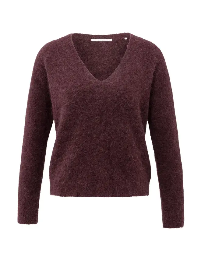 YAYA Zachte Trui Met V-Hals 01-000536-511 - 91619 Fudge Purple