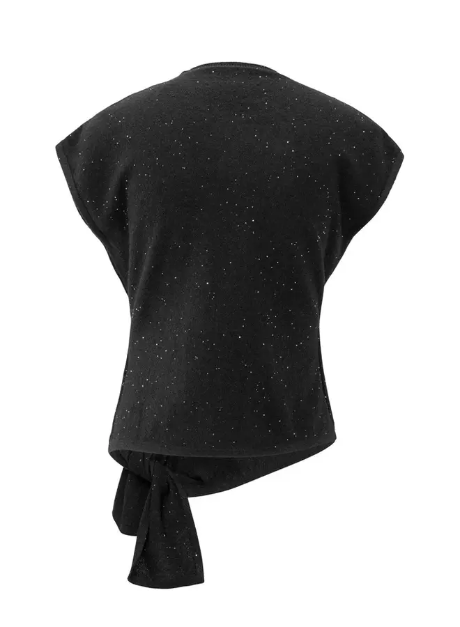 YAYA Mouwloze Trui Met Glitter 01-000534-511 - 00001 Black