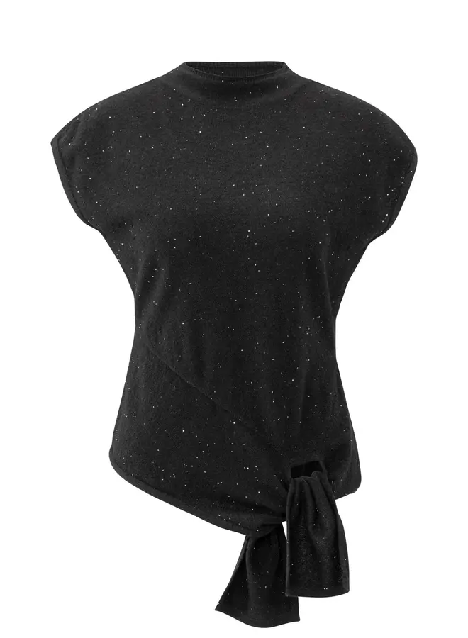 YAYA Mouwloze Glitter Trui 01-000534-511 - 00001 Black