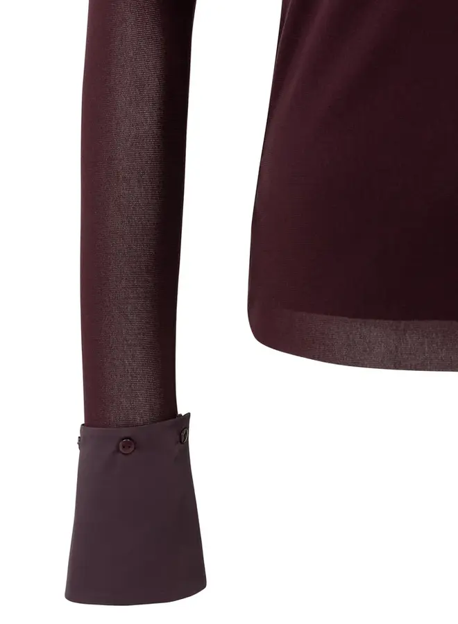 YAYA Mesh Top Met Kraag 01-709346-511 - 91619 Fudge Purple