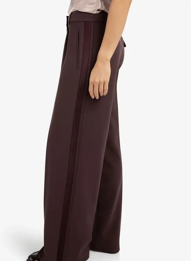 YAYA Pantalon Met Satijnen Zijband 01-301230-511 - 91619 Fudge Purple
