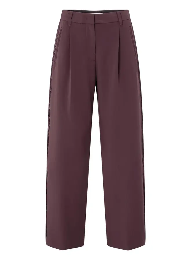 YAYA Pantalon Met Satijnen Zijband 01-301230-511 - 91619 Fudge Purple