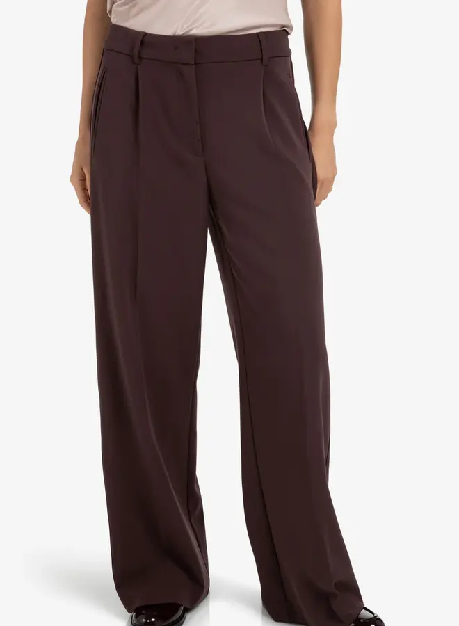 YAYA Pantalon Met Satijnen Zijband 01-301230-511 - 91619 Fudge Purple